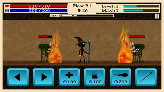 The Wizard - Stickman 2mb Game截图2