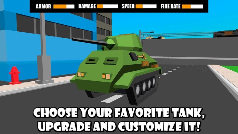 Cube Tank Battle Wars 3D截图2
