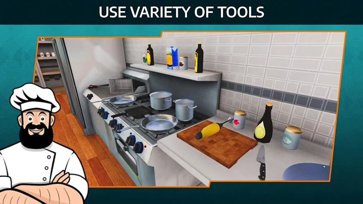 烹饪模拟器移动版：厨房和烹饪游戏修改版截图1