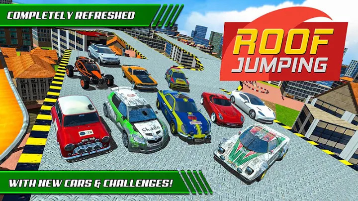 Roof Jumping Car Parking Games截图5