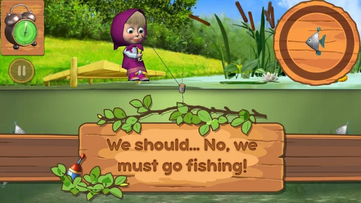 马莎和熊：孩子们钓鱼截图1