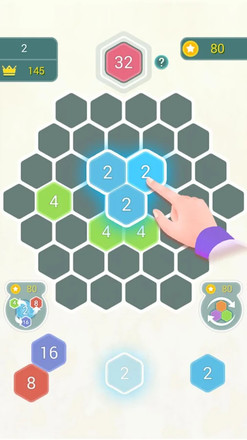 HexPop: Merge number to 2048, Free Puzzle Games截图5