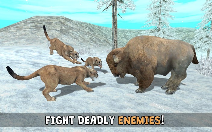 Wild Cougar Sim 3D截图5
