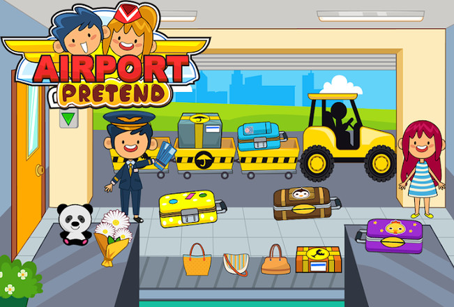 My Pretend Airport - Kids Travel Town FREE截图1