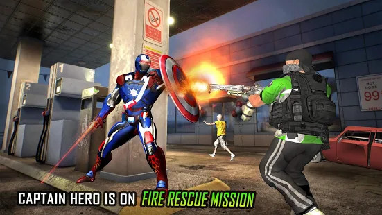 Flying Robot Captain Hero City Survival Mission截图3