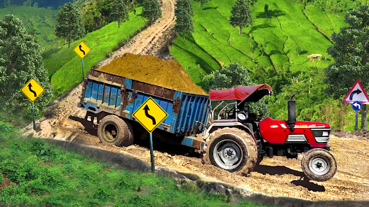 Heavy Tractor Trolley Game 3D截图2