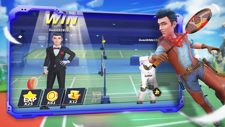 决战羽毛球 - 免费3D多人体育游戏修改版截图2