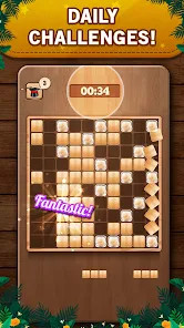 Wooden 100 Block Puzzle Game截图4