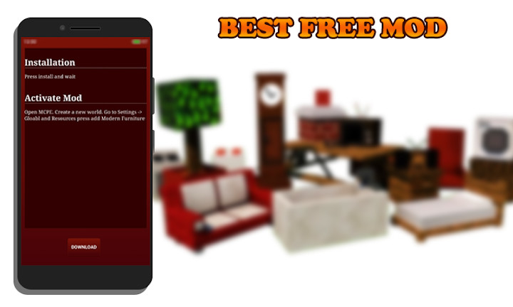 Mod Modern Furniture for MCPE截图1