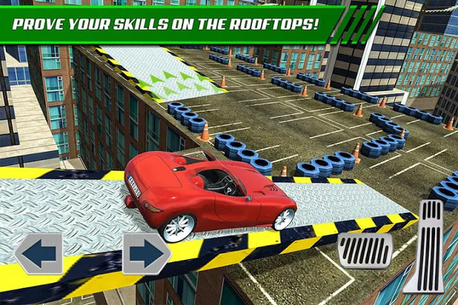 Roof Jumping Car Parking Games截图3