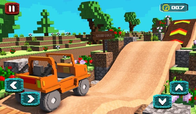 Blocky Car Stunts : Impossible Tracks截图4