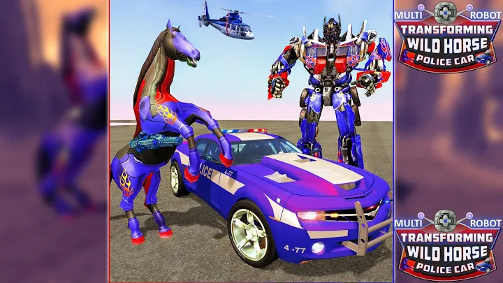Multi Robot Transforming : Wild Horse Police Car截图6