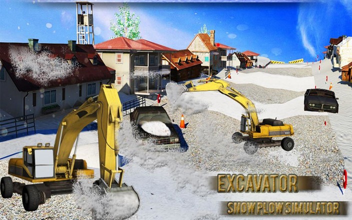 挖掘机扫雪机模拟器截图1