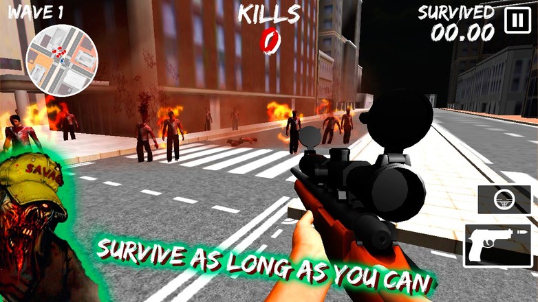 僵尸狙击枪3D城市游戏截图2