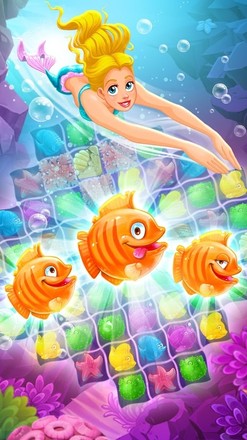 Mermaid - match - 3 宝物益智游戏截图7