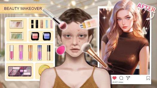 Beauty Makeover: DIY化妆游戏、女生游戏截图5