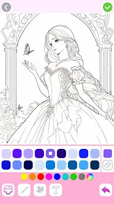 Princess Coloring:Drawing Game截图5