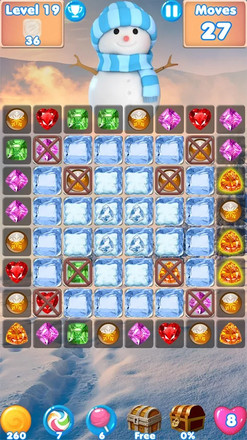 Snowman Swap - match 3 games New Christmas Games截图3