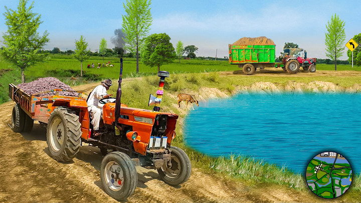 Cargo Tractor Trolley Simulator Farming Game 2021截图2