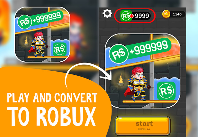 Free Robux Hero Rescue & Pull Pin puzzle截图3