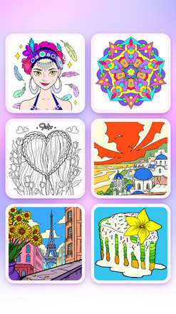 Coloring Fun : Color by Number Games截图2