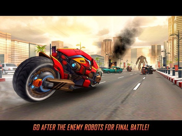 Flying Robot Bike : Futuristic Robot War截图10