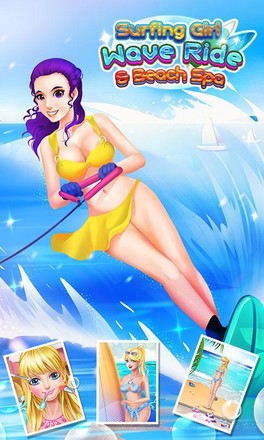 冲浪女孩 - 沙滩SPA & 免费女孩游戏截图2