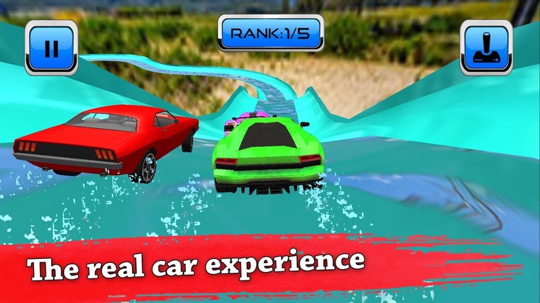 Water Slide Car Race and Stunts : Waterpark Race截图3