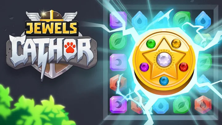 Jewels Thunder Cat Match 3: Lost Temple截图6