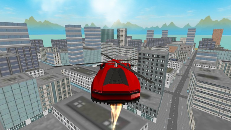 Flying  Helicopter Car 3D Free截图3