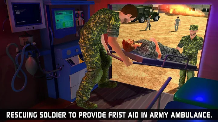 US Army Ambulance Driving Game : Transport Games截图4