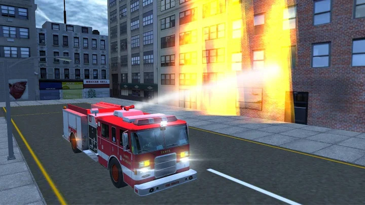 Real Fire Truck Driving Simulator: Fire Fighting截图4