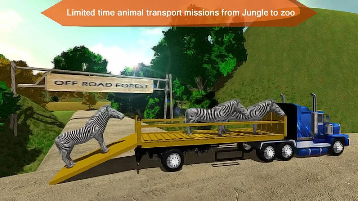 越野动物货运卡车拖车驾驶模拟器2018年：在越野丛林驾驶重型卡车截图2