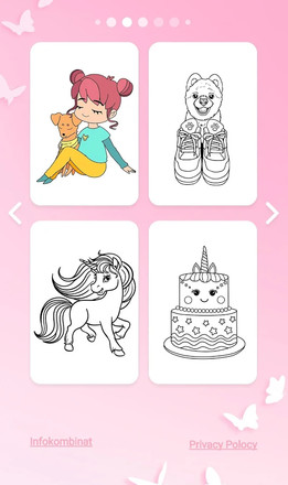 Girls Coloring Book - Color by Number for Girls截图3