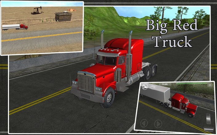 Big Red Truck: 3D Driving Sim截图2