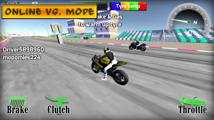 Motorbike  Online Drag Racing - Wheelie racing 3D截图1