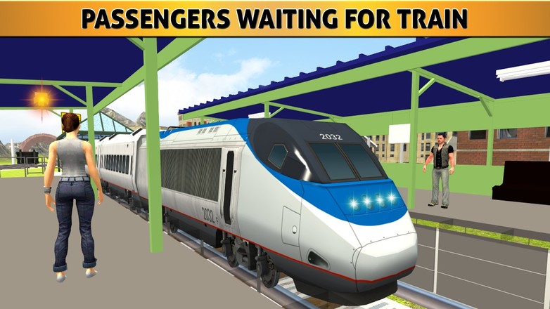 超级驾驶火车模拟器：火车模拟赛车游戏在轨道上截图4