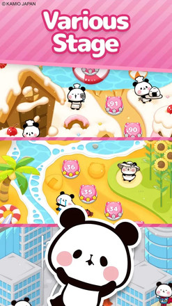 熊猫 Match 3 Puzzle Tours : MOCHI MOCHI PANDA截图1