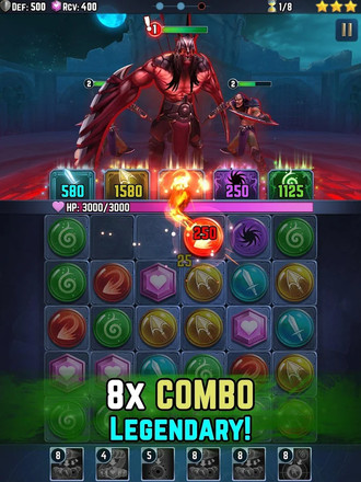 Spellblade: Match-3 Puzzle RPG截图1