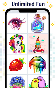 Pixel Art Color by number Game截图2