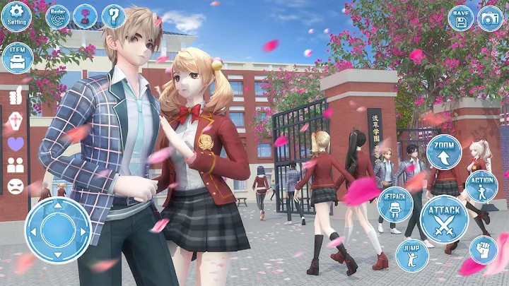 Anime School Girl Dating Sim截图1