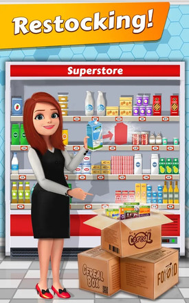 超市收银机Sim：女孩收银员游戏截图2