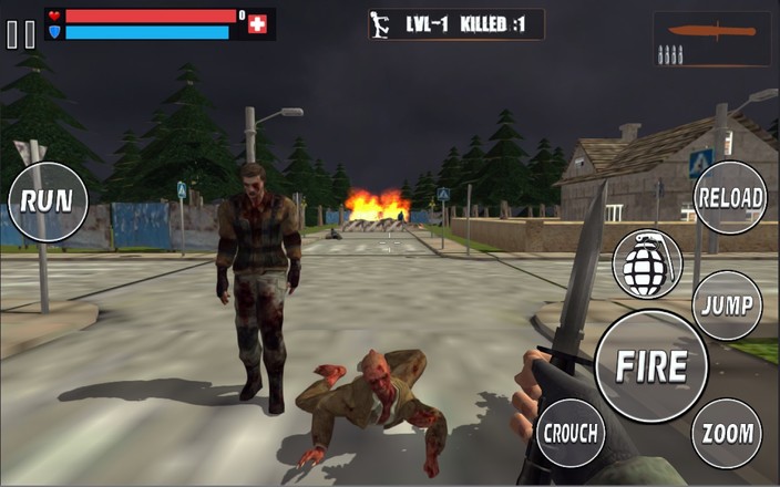 Commando zombie highway Game截图4