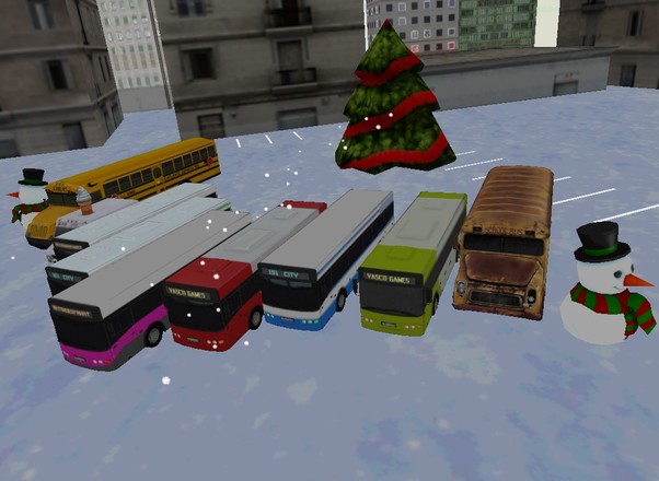 公车冬天停车场 - 3D游戏截图8