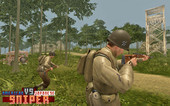 American vs Japanese Sniper - Hunter Survival FPS截图4