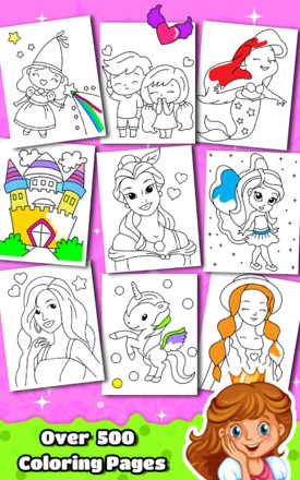 Princess Coloring Book for Kids & Girls Games ?截图5