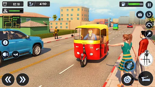 现代的 黄包车 模拟器 游戏 - Tuk Tuk Games截图6