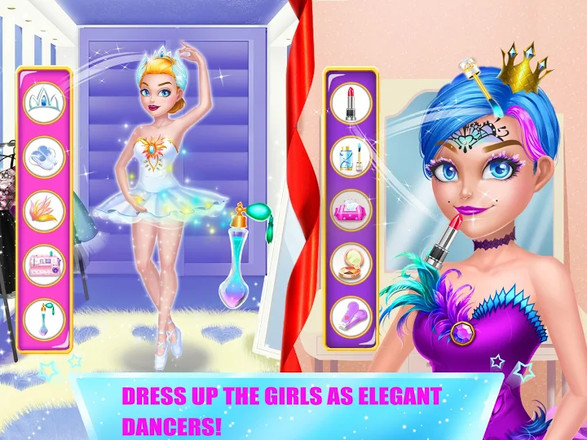 芭蕾公主-双胞胎姐妹花化妆换装跳舞公主游戏截图1