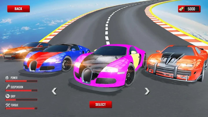 Mega Ramp Car Stunts Racing : Impossible Tracks 3D截图1