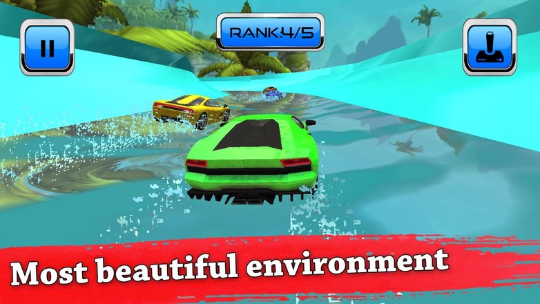 Water Slide Car Race and Stunts : Waterpark Race截图1